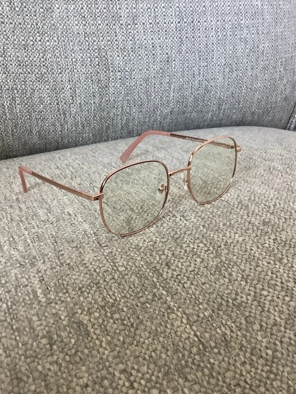 SOJOS Rose Gold Classic Square Blue Light Blocking Glasses